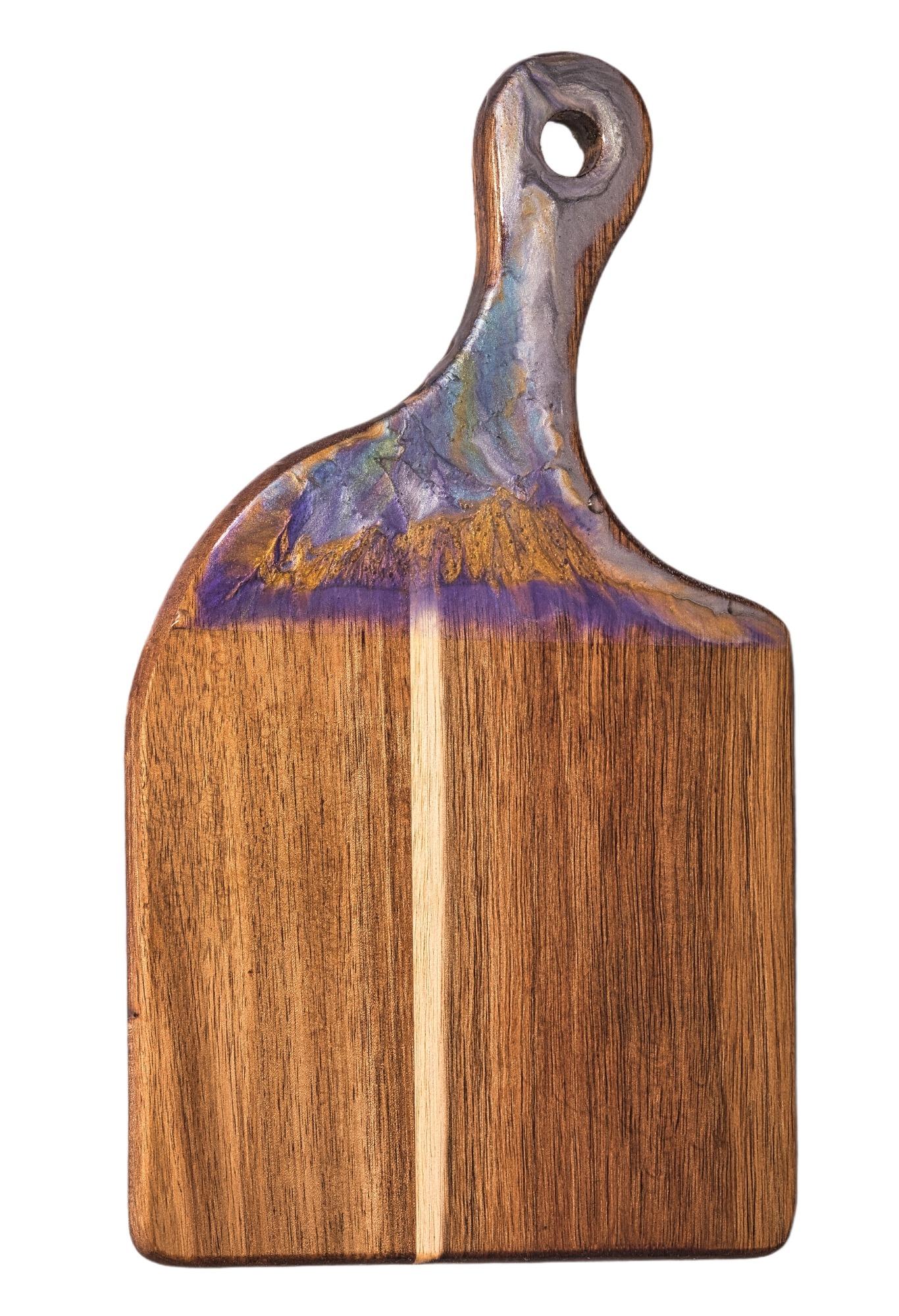 Purple and Gold Resin Cheese Paddle Board