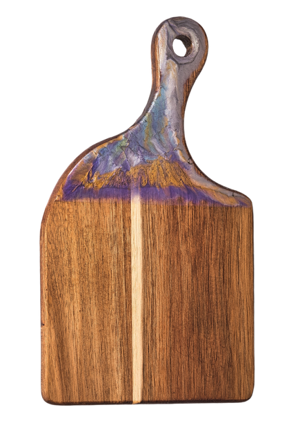 Purple and Gold Resin Cheese Paddle Board