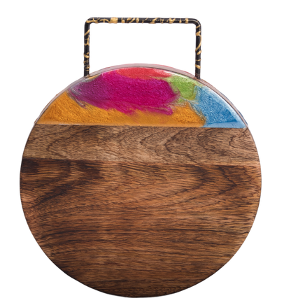 Rainbow Resin Cheese Board