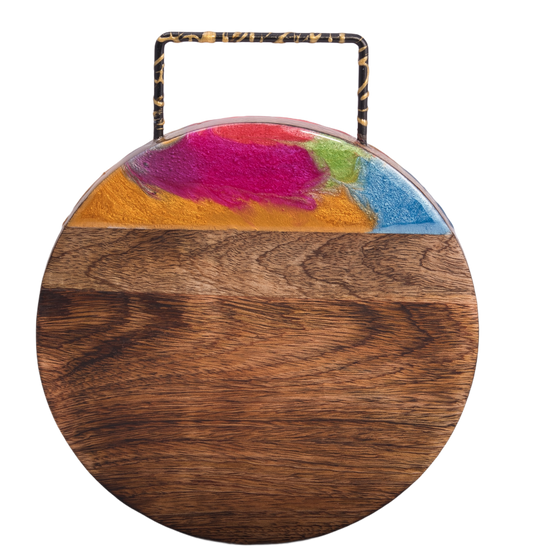 Rainbow Resin Cheese Board