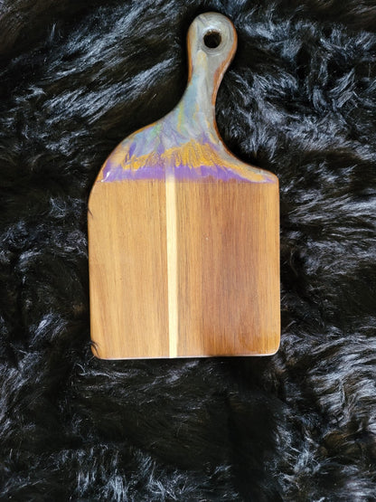 Purple and Gold Resin Cheese Paddle Board