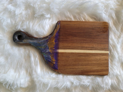 Purple and Gold Resin Cheese Paddle Board