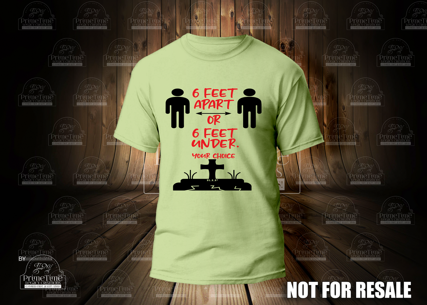 6 Feet Apart Or 6 Feet Under Your Choice Cool Funny Tshirt