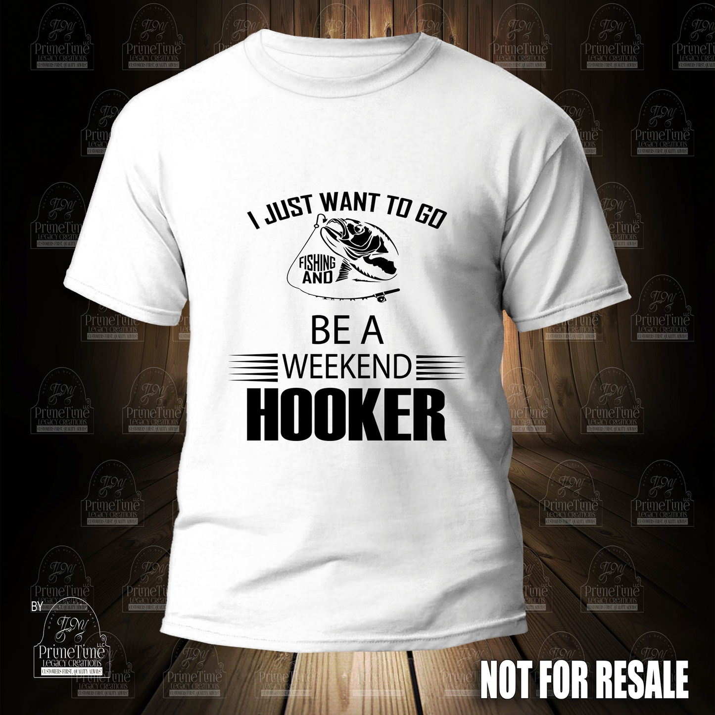 I Just Want To Go Fishing And Be A Weekend Hooker Cool Funny Tshirt